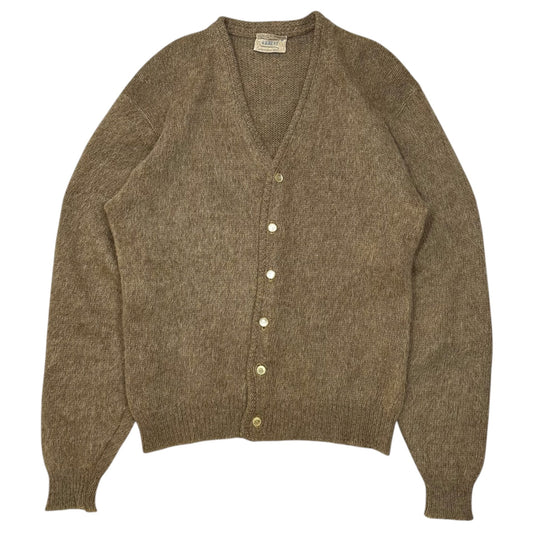BRENT 60s Shaggy Mohair Cardigan Brown Size M