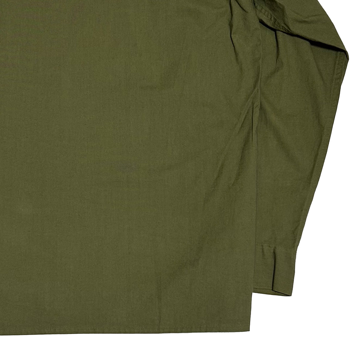 AGNES B. 1990s Zip Up Cotton Long Sleeve Shirt Olive Size 42
