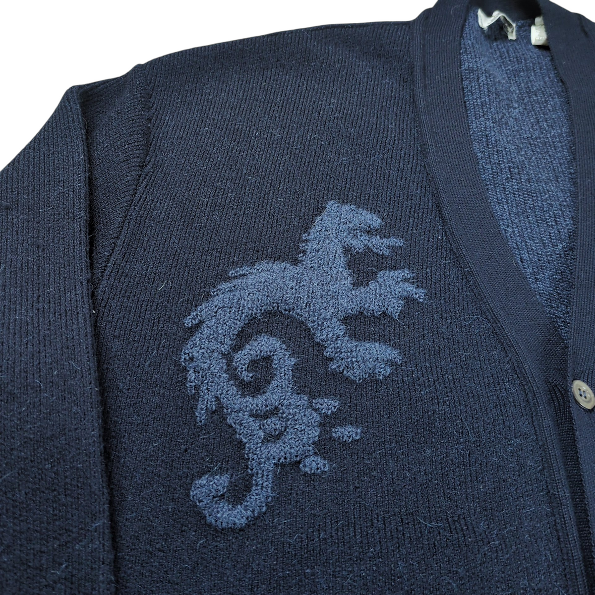 Hermes Twin Dragon Motif Oversized Cardigan Size L