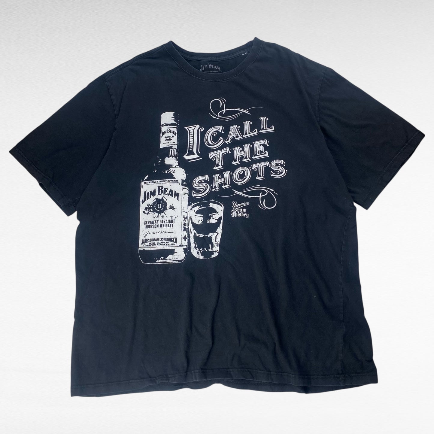 JIM BEAM Short Sleeve T-Shirt Black Size 2XL