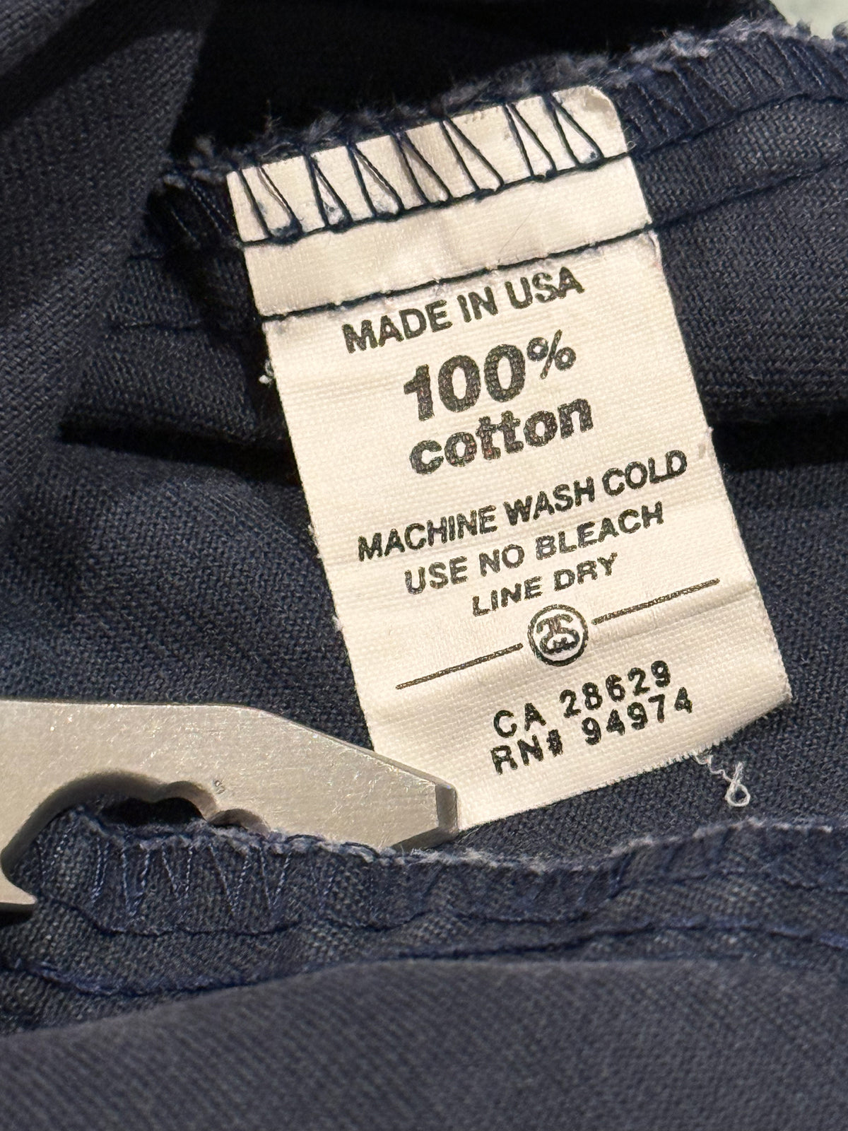 STUSSY 00s USA Made Faded Cotton Work Jacket Navy Size XL