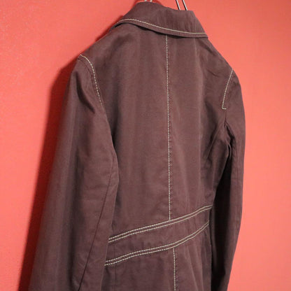 Miu Miu Stitched Bordeaux Tailored Jacket Size 40