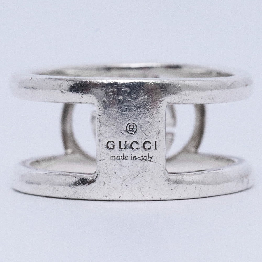 GUCCI Interlocking G Ring Silver Size JP 10