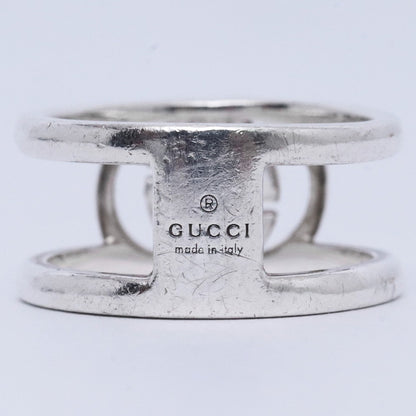 GUCCI Interlocking G Ring Silver Size JP 10