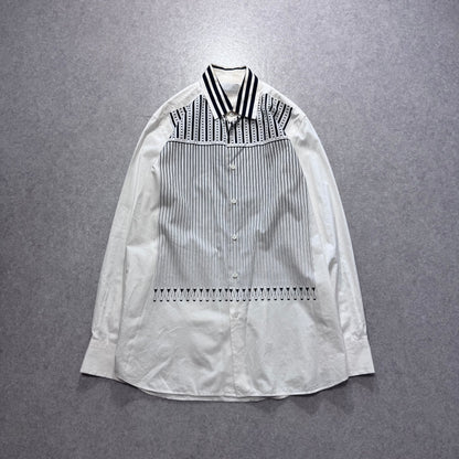 Prada White Long Sleeve Shirt (SS09) Size M