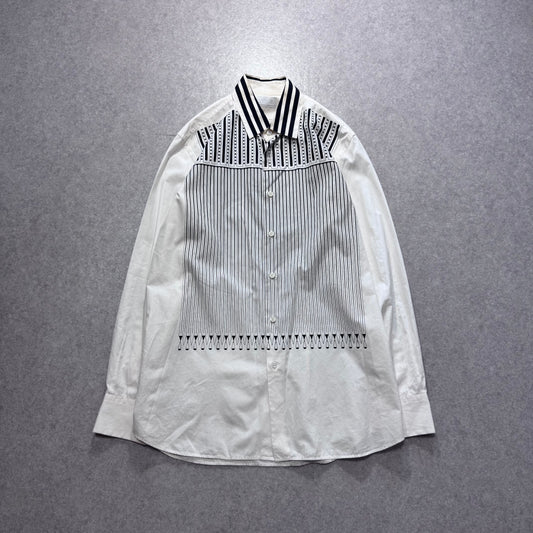 Prada White Long Sleeve Shirt (SS09) Size M
