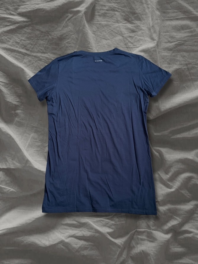 JIL SANDER SS14 Cotton Irregular Sweatshirt Navy Size L