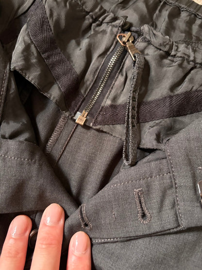 PRADA SS09 Virgin Wool Tailored Shorts Gray Size S