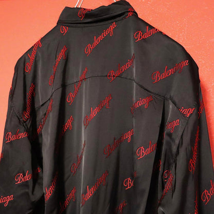 Balenciaga 21SS Oversize Viscose Logo Embroidered Size 32
