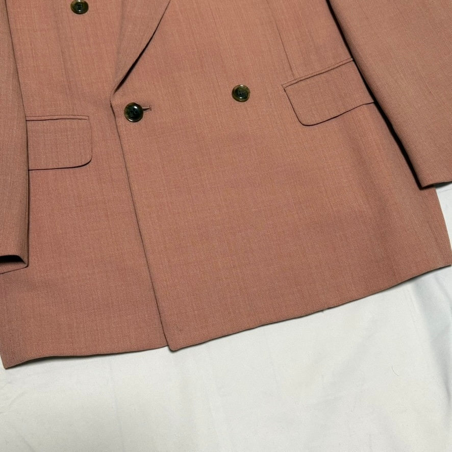 MEN'S BIGI 80s/90s Salmon Pink DB Tailored Jacket