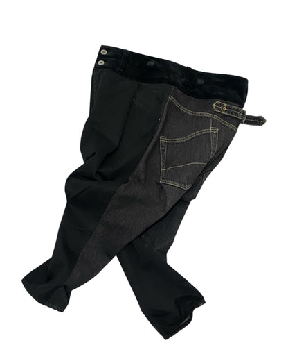 GANRYU Wide Leg Cropped Pants