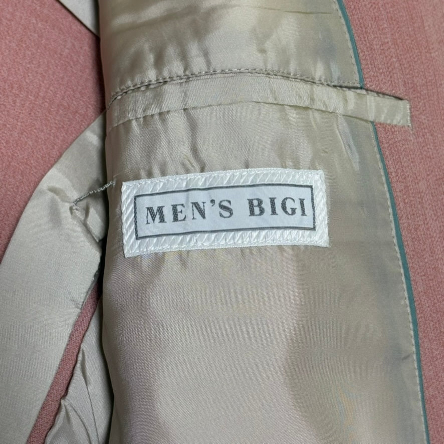 MEN'S BIGI 80s/90s Salmon Pink DB Tailored Jacket