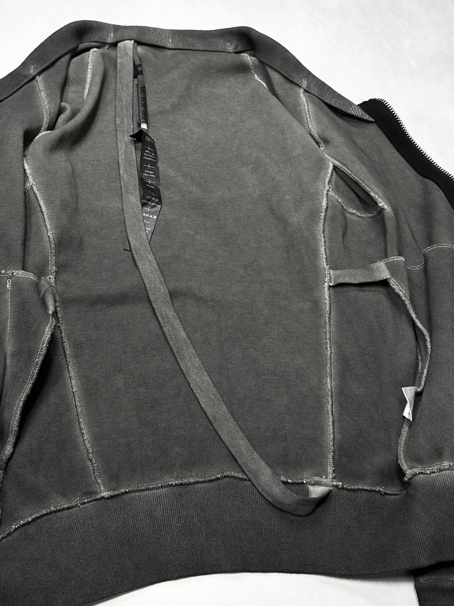 Boris Bidjan Saberi Cold Dyed Zip Sweatshirt (FW11) Size XS