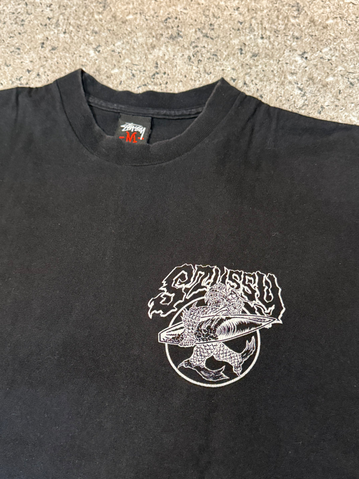 STUSSY Surfman T-Shirt Black Size M