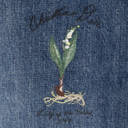 DIOR Classic-Fit Embroidered Denim Shirt Blue Size 40