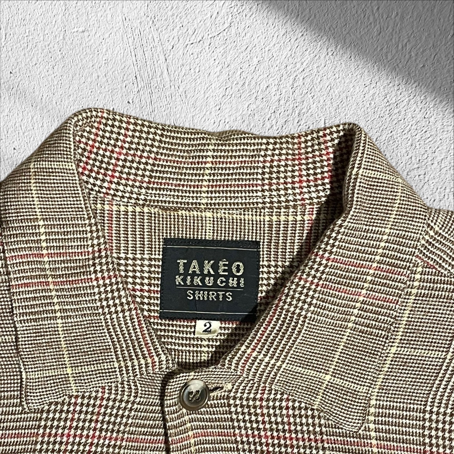 Takeo Kikuchi 90s Beige Wool Rayon Shirt Size M