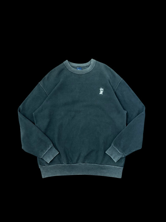 OLD STUSSY '90s Black Fade Logo Sweatshirt Size M