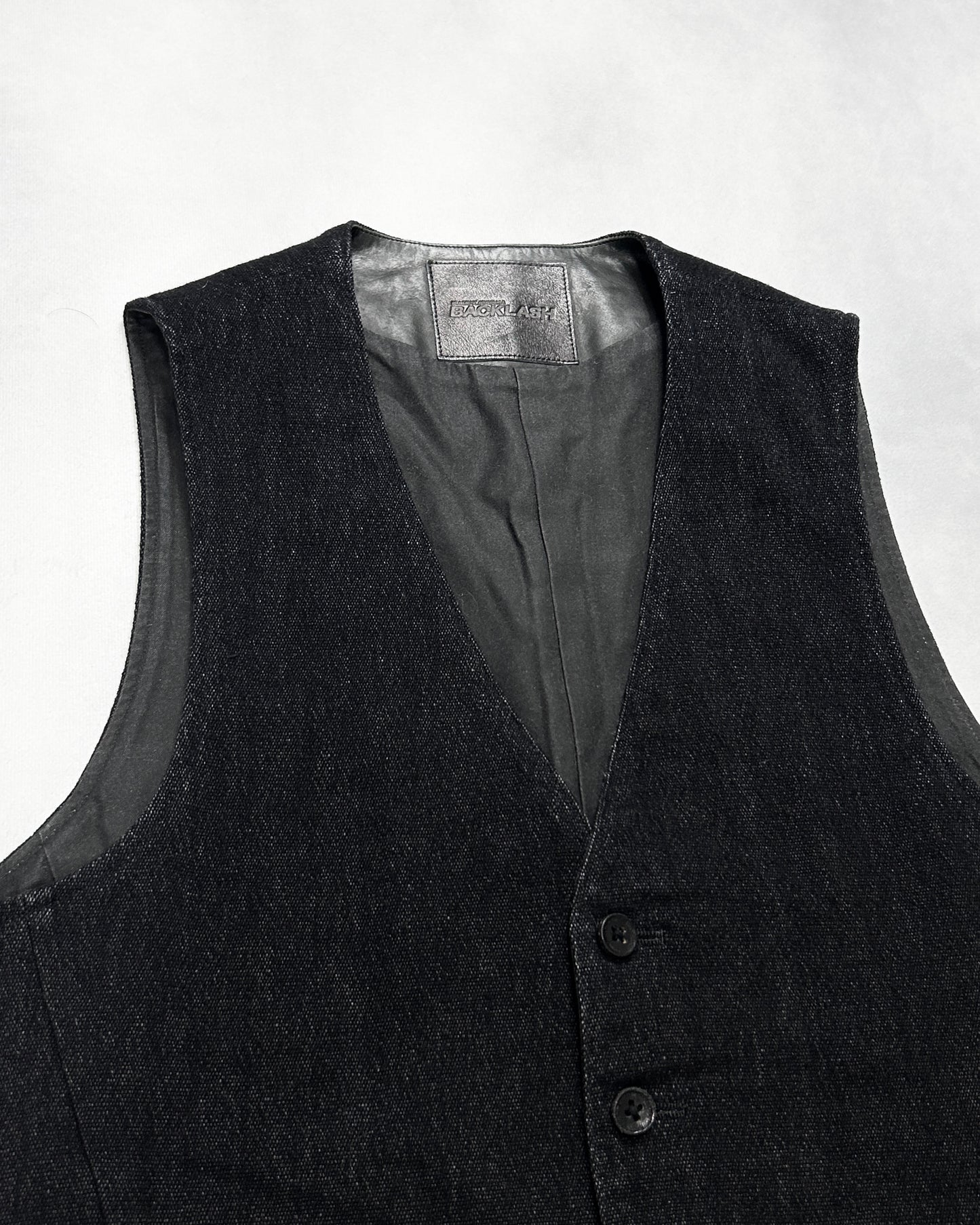 Isamu Katayama Backlash Black L/W 5B Trimmed Vest Size M