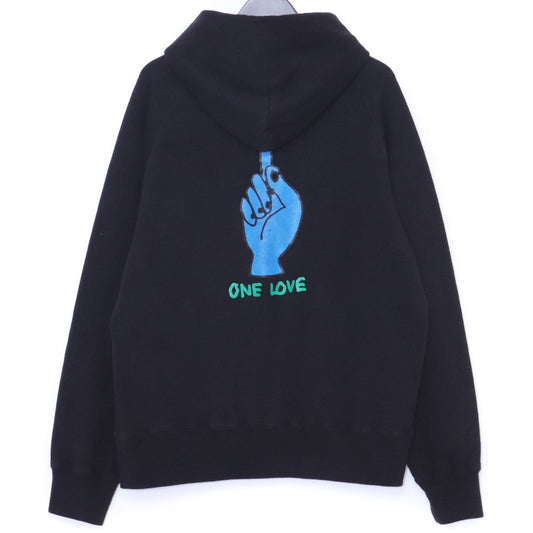 Sacai GONZ ONE LOVE Hoodie Black Size 3