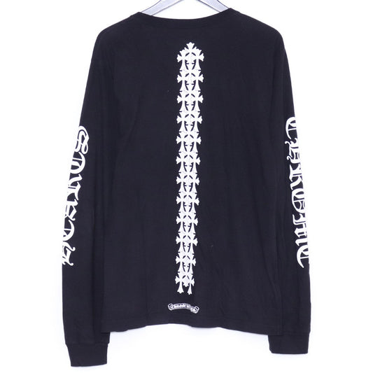 CHROME HEARTS Cemetery Cross Long Sleeve T-Shirt Black Size M