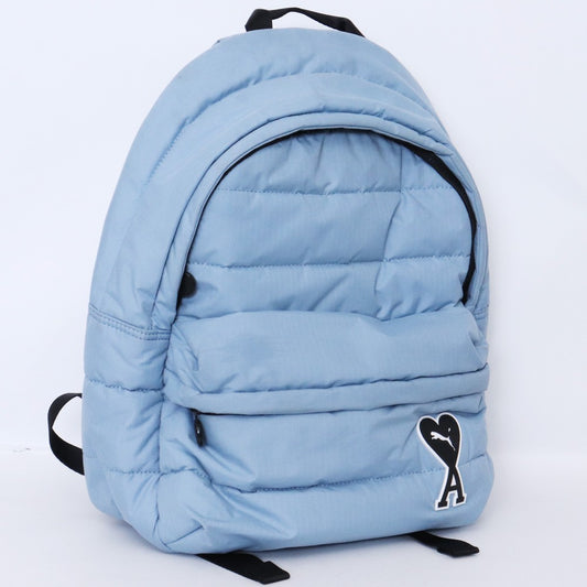 AMI PUMA Quilted Backpack Blue Size F