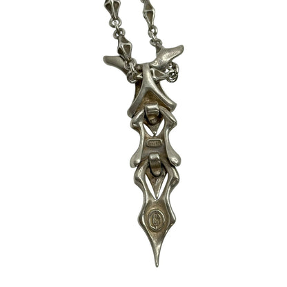 Bloody Mary Sushumna Pendant Tiny Bone Chain Necklace