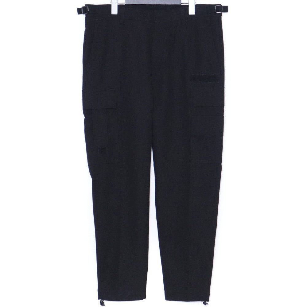 DIESEL Cool Wool Adjustable Belt Cargo Pants Black Size 30