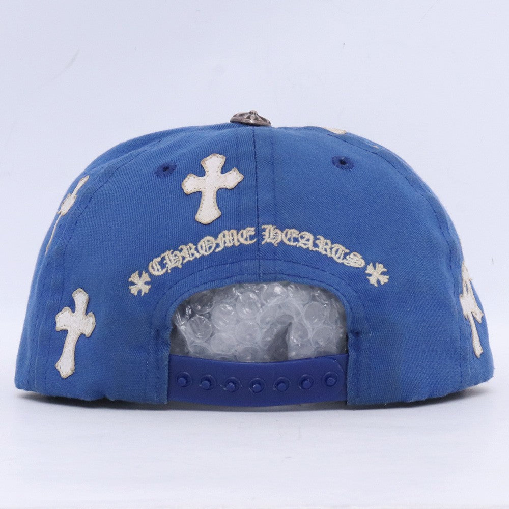 CHROME HEARTS CH Cross Patch Baseball Cap Blue Size F