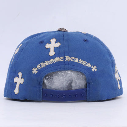 CHROME HEARTS CH Cross Patch Baseball Cap Blue Size F
