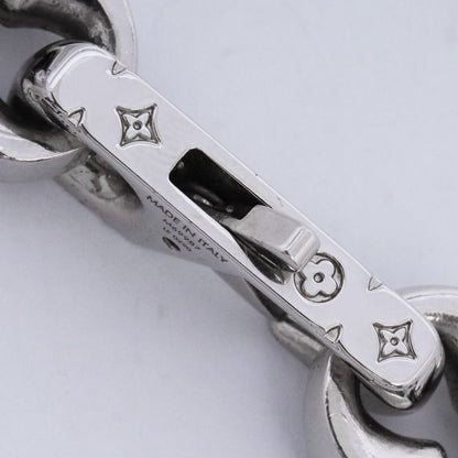 LOUIS VUITTON LV Chain Links Metal Necklace Silver Size F