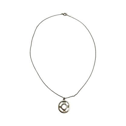 TIFFANY & CO. Atlas Open Medallion Pendant Necklace Silver