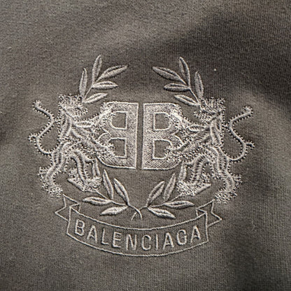 BALENCIAGA 21SS BB Logo Large Fit Hoodie Black Size XXS