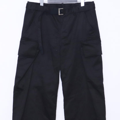 Sacai 25AW Cotton Chino Cargo Pants Black Size 2