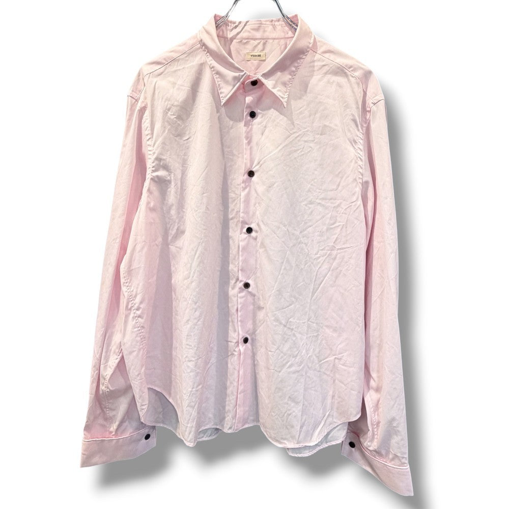 VUJA DE Wire Double Cuff Long Sleeve Shirt Pink Size M