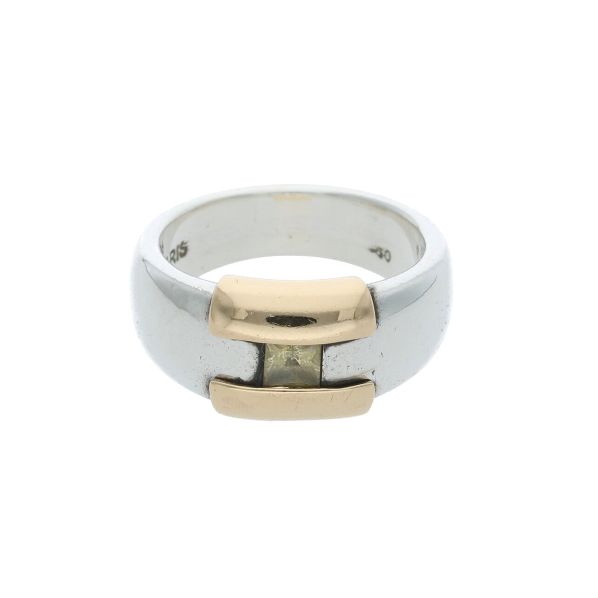 Hermes HERMÈS 1990s Silver Gold Ring