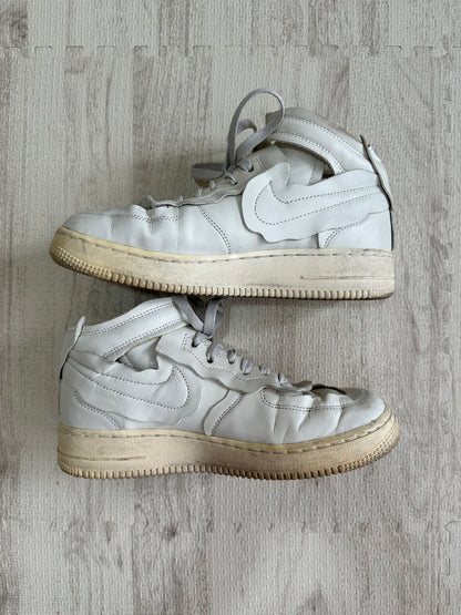 Vintage Comme des Garcons Shoes - NIKE ÁECOMME des GARCONS Air Force 1 Mid White US7 - Authentic Archive