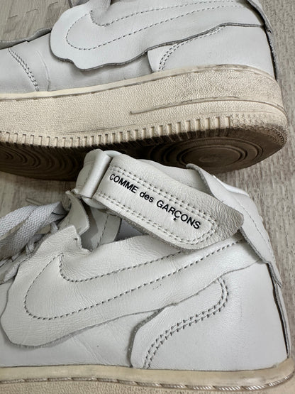 Vintage Comme des Garcons Shoes - NIKE ÁECOMME des GARCONS Air Force 1 Mid White US7 - Authentic Archive