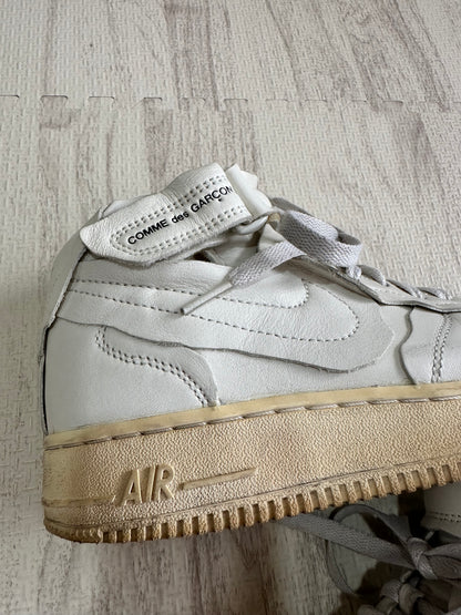 Vintage Comme des Garcons Shoes - NIKE ÁECOMME des GARCONS Air Force 1 Mid White US7 - Authentic Archive