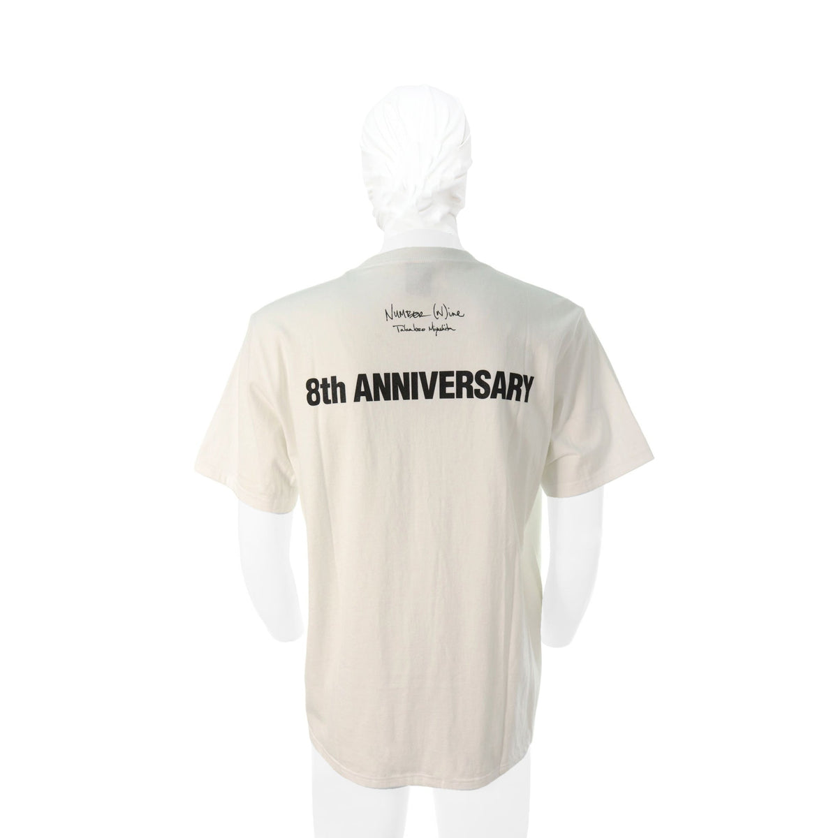 NUMBER (N)INE 8th Anniv Cotton T-Shirt White Black Size 3