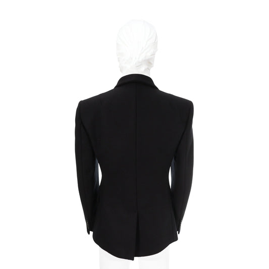 Alexander McQUEEN 15AW Black Wool Blend Coat Size 48