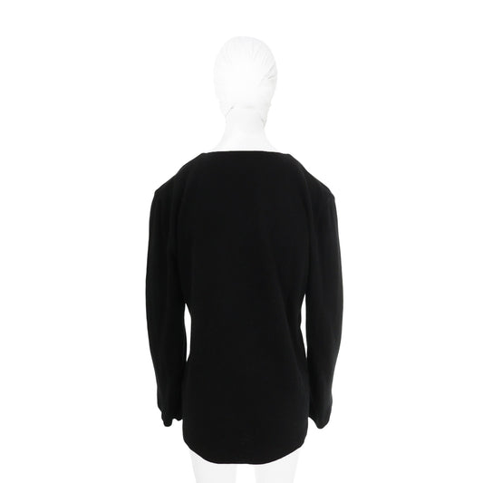 VERONIQUE BRANQUINHO Black Wool Angora Sweater Size 38