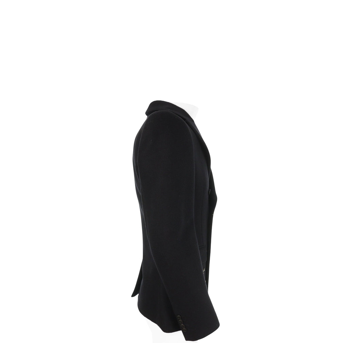 Alexander McQUEEN 15AW Black Wool Blend Coat Size 48