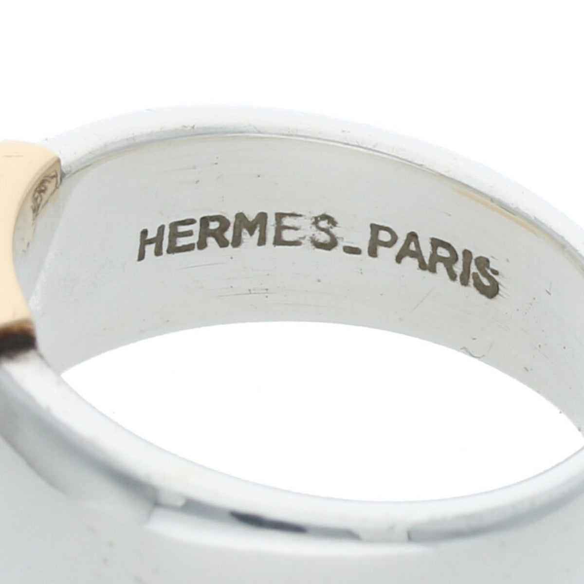 Hermes HERMÈS 1990s Silver Gold Ring