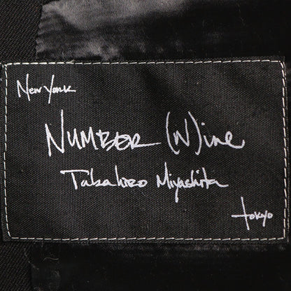 NUMBER (N)INE Black Wool Leather Jacket Size 2