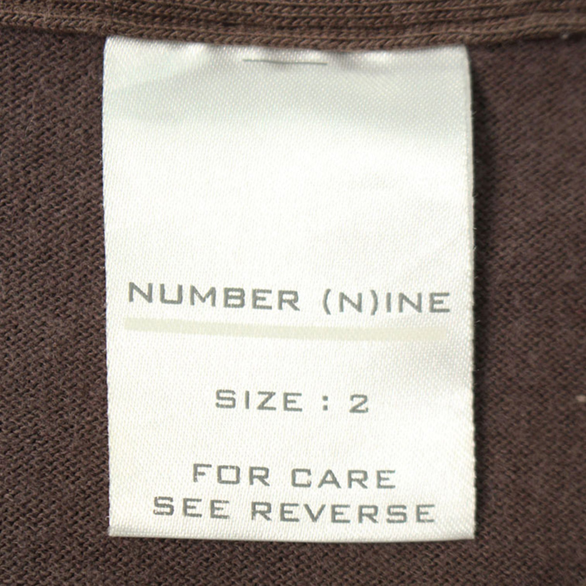 NUMBER (N)INE 2002 A/W Jacket Brown Size 2
