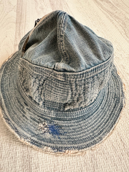 Vintage Kapital Accessory - Kapital 11.5Oz Denim Old Man And Sea HAT - Authentic Archive