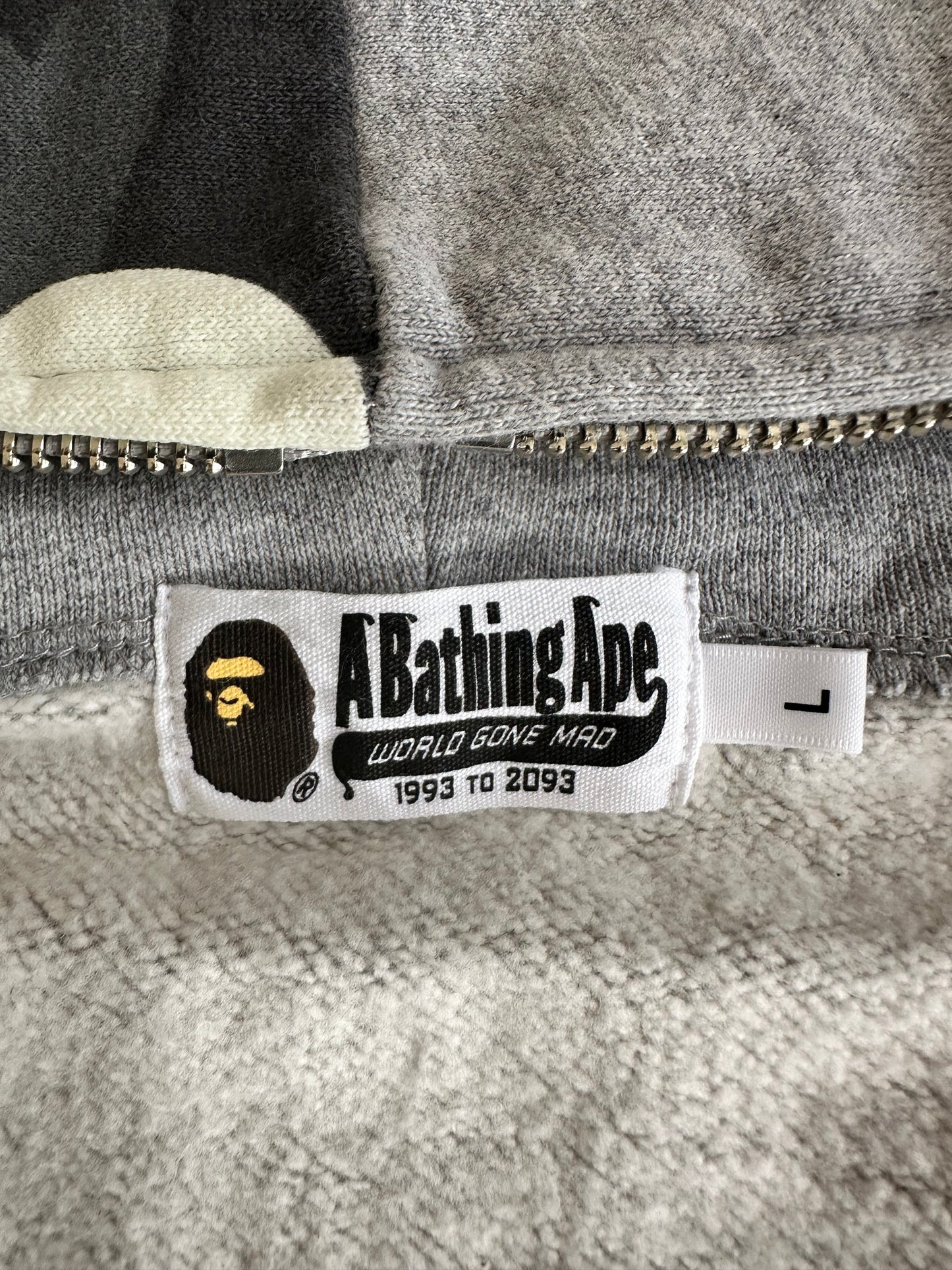 Bape - A Bathing Ape Shark Hoodie Gray Size L