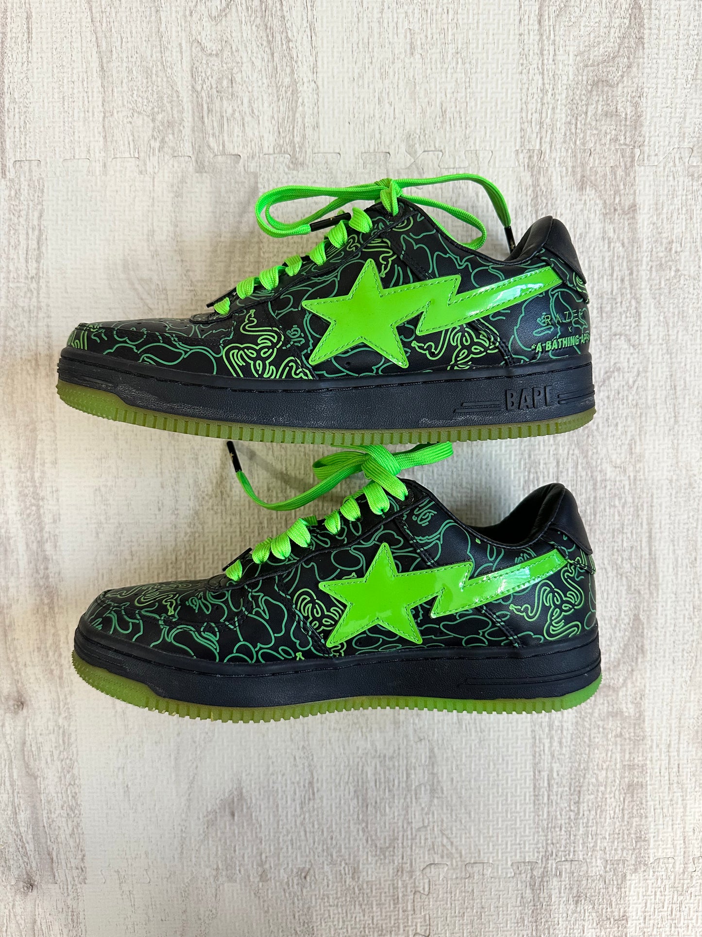 A BATHING APE x RAZER BAPESTA Graphic Print Sneaker US