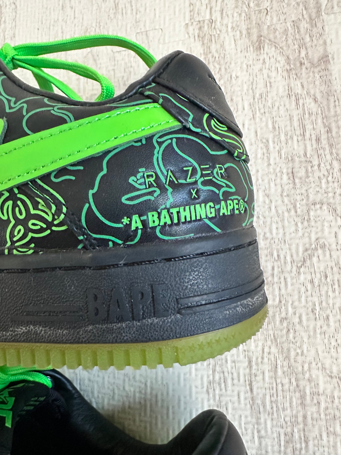 A BATHING APE x RAZER BAPESTA Graphic Print Sneaker US