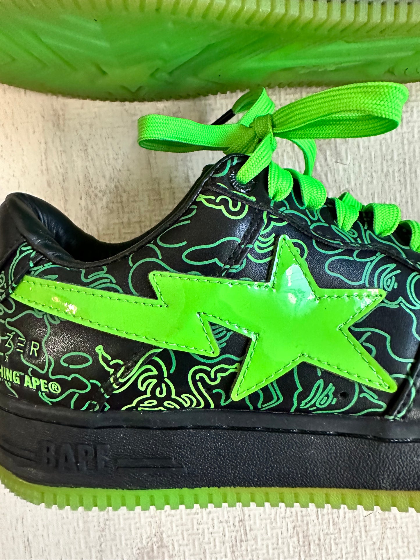 A BATHING APE x RAZER BAPESTA Graphic Print Sneaker US